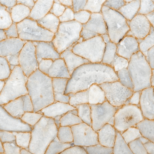 Агат White With Gold