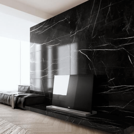 Мрамор Negro Marquina