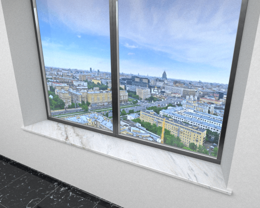 Подоконник из мрамора Палисандро Классико